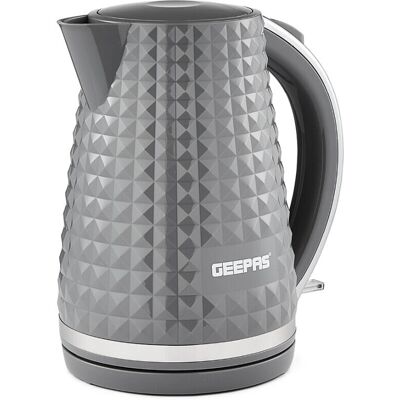Geepas - 1.7L Cordless Kettle - Grey - 2200W - Kettle Geepas - 1.7L Cordless Kettle - Grey - 2200W - Kettle