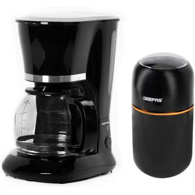 Geepas - Coffee Machine & Grinder - Black - Coffee maker Geepas - Coffee Machine & Grinder - Black - Coffee maker