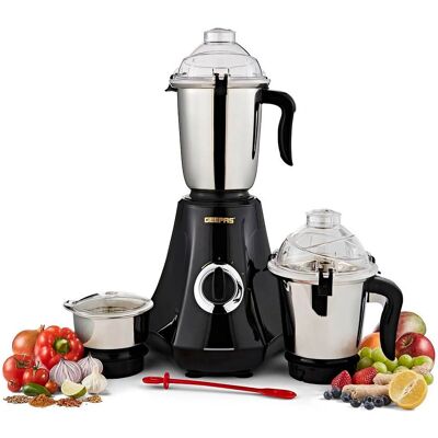 Geepas 750w Mixer Grinder - Stainless Steel Jars - Effortless Grinding Geepas 750w Mixer Grinder - Stainless Steel Jars - Effortless Grinding