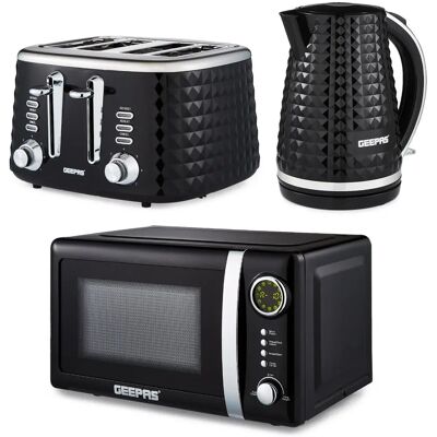 Geepas Electric Kettle, Toaster & Microwave Set - Kitchen Appliances Geepas Electric Kettle, Toaster & Microwave Set - Kitchen Appliances
