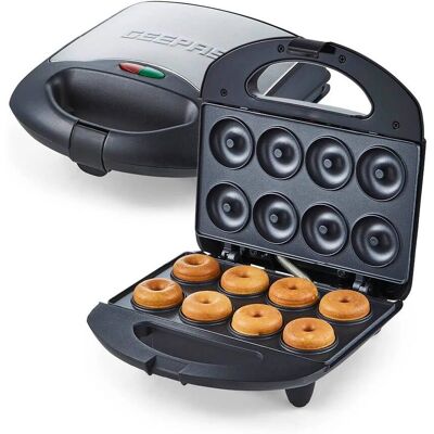Geepas - 750W Doughnut Maker - 8 Hole - Non-Stick - Doughnut Maker Geepas - 750W Doughnut Maker - 8 Hole - Non-Stick - Doughnut Maker