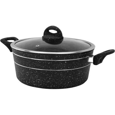 Royalford - Non Stick Casserole Pot - 26 cm - Glass Lid - Casserole Pot Royalford - Non Stick Casserole Pot - 26 cm - Glass Lid - Casserole Pot
