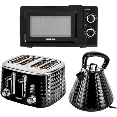 Geepas - Kettle-Toaster-MiniOven - Black - Kitchen appliance bundle Geepas - Kettle-Toaster-MiniOven - Black - Kitchen appliance bundle