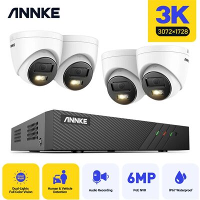 Annke - 5MP NVR Kit - 4 Cámaras - Luz Dual - Sistema de Seguridad Annke - 5MP NVR Kit - 4 Cámaras - Luz Dual - Sistema de Seguridad