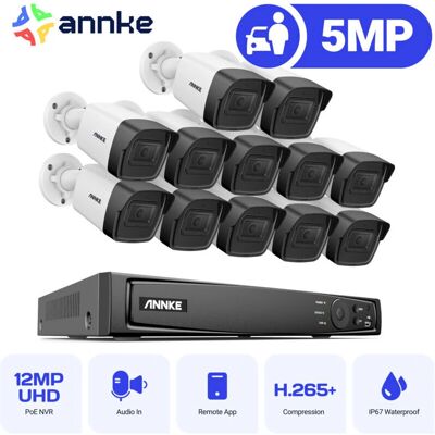 ANNKE - Kit 5MP ×12 - POE Außenbereich - Sicherheitssystem ANNKE - Kit 5MP ×12 - POE Außenbereich - Sicherheitssystem