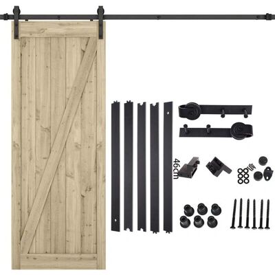 Kit de Puerta Corredera Negra Compacta AXHUP - Sistema de 230cm Kit de Puerta Corredera Negra Compacta AXHUP - Sistema de 230cm