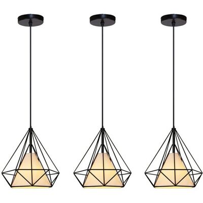 AXHUP Vintage Industrial Pendant Lamp - Diamond Shade - 3 Lights AXHUP Vintage Industrial Pendant Lamp - Diamond Shade - 3 Lights