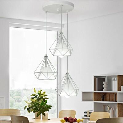 Axhup - Vintage Pendant Lamp, Ø20-25cm Diamond Illumination - E27 Ceiling Light Axhup - Vintage Pendant Lamp, Ø20-25cm Diamond Illumination - E27 Ceiling Light