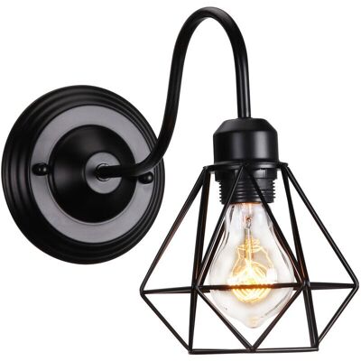 AXHUP - Gabbia Diamant - Black - 16x16 cm - Wall lamp AXHUP - Gabbia Diamant - Black - 16x16 cm - Wall lamp