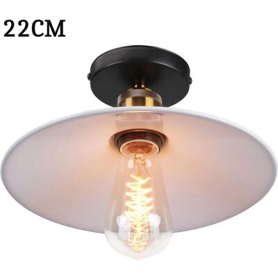 AXHUP - Vintage E27 Cage Ceiling Lamp - 22cm - Bianco AXHUP - Vintage E27 Cage Ceiling Lamp - 22cm - Bianco