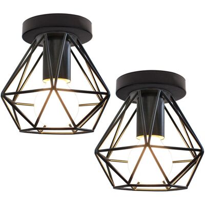 AXHUP Cage Diamond Lámpara de techo Ø16cm Negra - E27 AXHUP Cage Diamond Lámpara de techo Ø16cm Negra - E27