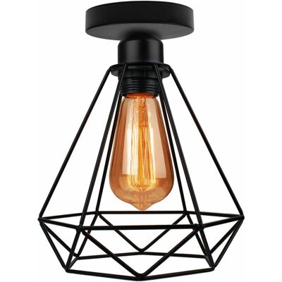 AXHUP Compact Ceiling Light - Ø20cm Diamond Cage E27 - Modern Vintage Decor AXHUP Compact Ceiling Light - Ø20cm Diamond Cage E27 - Modern Vintage Decor