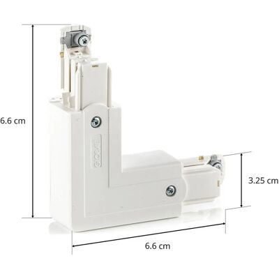 Nordic XTS34 Weiß L-Verbindung für 3-Phasen-Schiene - Beleuchtungszubehör Nordic XTS34 Weiß L-Verbindung für 3-Phasen-Schiene - Beleuchtungszubehör