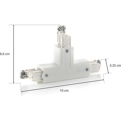 Global XTS 39-3 T-Verbinder - 3-phasig, links, weiß Global XTS 39-3 T-Verbinder - 3-phasig, links, weiß