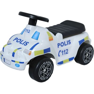 Plasto Ajoneuvo - Maastoauto poliisiauto, pehmeät ja hiljaiset renkaat, suomalainen laatu Plasto Ajoneuvo - Maastoauto poliisiauto, pehmeät ja hiljaiset renkaat, suomalainen laatu