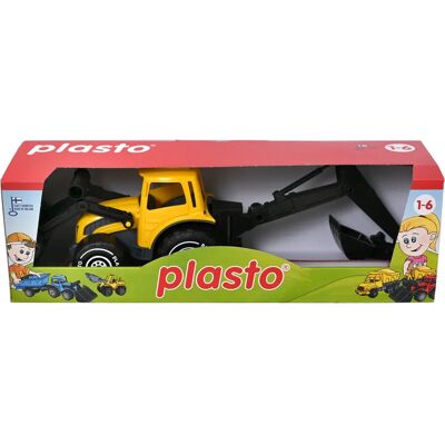 Plasto 1673YEB - Tractor met Voorlader & Graafmachine - 70cm Plasto 1673YEB - Tractor met Voorlader & Graafmachine - 70cm