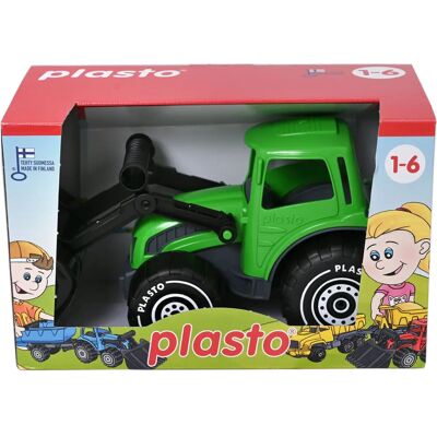 Plasto Lelutraktor etukuormaimella - Vihreä - 32cm Plasto Lelutraktor etukuormaimella - Vihreä - 32cm