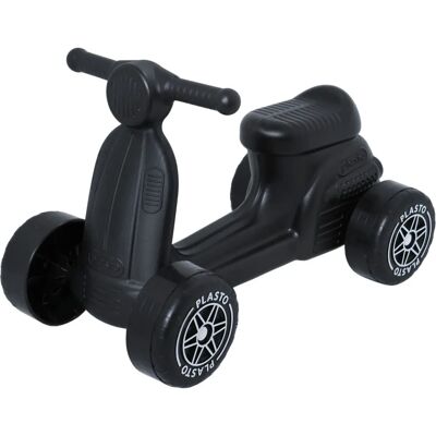 Plasto Loopfiets - Stille wielen, zwart, zadelhoogte 22cm Plasto Loopfiets - Stille wielen, zwart, zadelhoogte 22cm