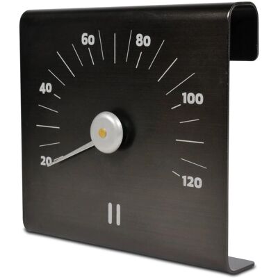 E-ville Rento Sauna-Thermometer - Aluminium, Teer, 15x14x3cm E-ville Rento Sauna-Thermometer - Aluminium, Teer, 15x14x3cm