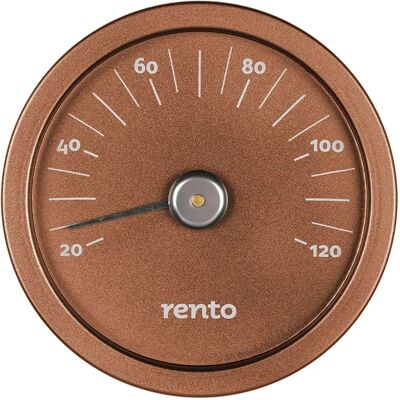 Thermomètre de Sauna en Aluminium Rento - Cuivre - 20-120°C - Accessoire Sauna - Publicité Thermomètre de Sauna en Aluminium Rento - Cuivre - 20-120°C - Accessoire Sauna - Publicité