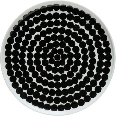 Marimekko - Desserttallerken - Svart og hvit - 20cm - Dessertplate Marimekko - Desserttallerken - Svart og hvit - 20cm - Dessertplate