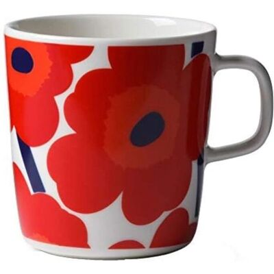 Marimekko Unikko Kopp - 4 dl Hvit/Rød - Kopp Marimekko Unikko Kopp - 4 dl Hvit/Rød - Kopp