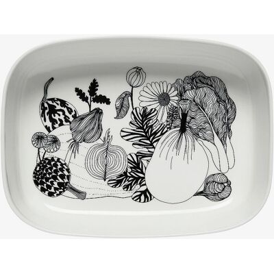 Marimekko Oiva Siirtolapuutarha Hvit/Svart Serveringsskål - Serving Bowl Marimekko Oiva Siirtolapuutarha Hvit/Svart Serveringsskål - Serving Bowl