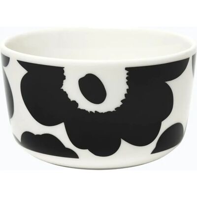 Marimekko Unikko 250 ml Skål - Keramikk, Hvit/Svart Marimekko Unikko 250 ml Skål - Keramikk, Hvit/Svart
