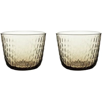 Marimekko Syksy Glass - 2 stk. - 200ml - Brun - Glassware Marimekko Syksy Glass - 2 stk. - 200ml - Brun - Glassware