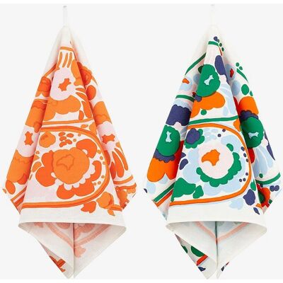 Marimekko Karuselli Bomulls-Lin Köks-Handduk Marimekko Karuselli Bomulls-Lin Köks-Handduk