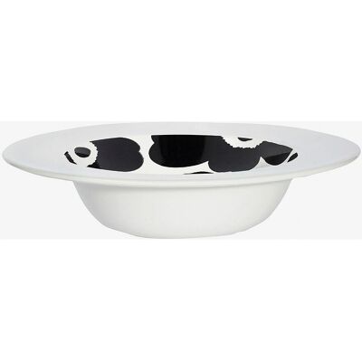 Marimekko Unikko Svart Djup Tallrik - Servis Marimekko Unikko Svart Djup Tallrik - Servis