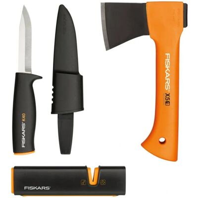 Zestaw Kempingowy Fiskars 1057913 - Nóż i Siekiera Zestaw Kempingowy Fiskars 1057913 - Nóż i Siekiera