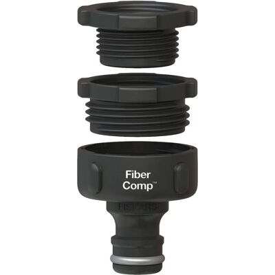 Fiskars FiberComp Multi Wasserhahn-Adapter - Robust, Frostbeständig, Einfach zu installieren Fiskars FiberComp Multi Wasserhahn-Adapter - Robust, Frostbeständig, Einfach zu installieren