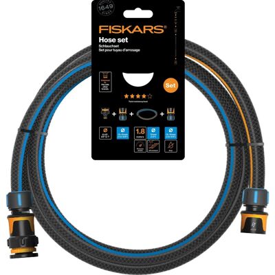 Fiskars Tuinslang Set 1,8 m met Aansluitingen Fiskars Tuinslang Set 1,8 m met Aansluitingen