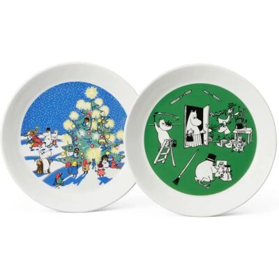 Arabia Moomin Samlerplate - Juledesign - 19cm Arabia Moomin Samlerplate - Juledesign - 19cm