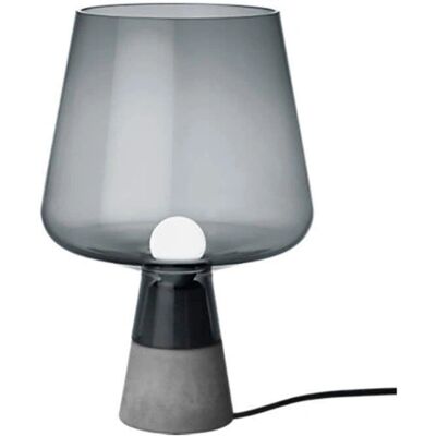 Lampada da tavolo Leimu di Iittala - Vetro soffiato, Grigia, Design nordico Lampada da tavolo Leimu di Iittala - Vetro soffiato, Grigia, Design nordico