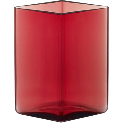 Iittala Ruutu Cranberry Vase - Geometrisk design Iittala Ruutu Cranberry Vase - Geometrisk design