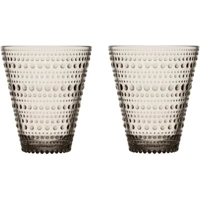 Iittala Kastehelmi Glass - 2 stk, beige, 30cl Iittala Kastehelmi Glass - 2 stk, beige, 30cl