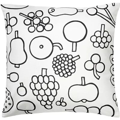 Fodera cuscino Iittala Oiva Toikka Frutta - 47x47cm - Nero/Bianco Fodera cuscino Iittala Oiva Toikka Frutta - 47x47cm - Nero/Bianco