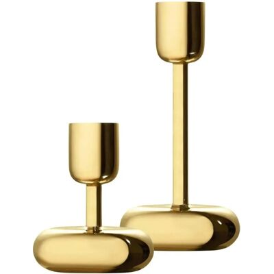 Iittala Nappula Kaarsenhouder - Modern Messing 2-delig Iittala Nappula Kaarsenhouder - Modern Messing 2-delig