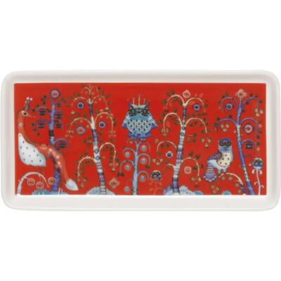 Iittala Rød rektangulær porselen serveringsplate - Porcelain Plate Iittala Rød rektangulær porselen serveringsplate - Porcelain Plate