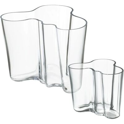Iittala Aalto Vaser Gavesett 160+95 mm Klar - Vaser Iittala Aalto Vaser Gavesett 160+95 mm Klar - Vaser