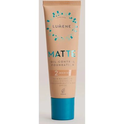 Lumene Naturlig Matten Olje-kontroll Foundation SPF20 - 2 Medium Lumene Naturlig Matten Olje-kontroll Foundation SPF20 - 2 Medium