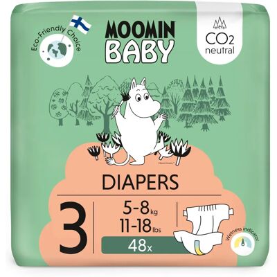 Moomin Baby 3 Midi Windeln - Öko, 48 Stk Moomin Baby 3 Midi Windeln - Öko, 48 Stk