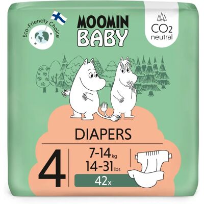 Moomin Baby 4 Maxi Windeln - Hypoallergen, Umweltfreundlich, 126 Stück Moomin Baby 4 Maxi Windeln - Hypoallergen, Umweltfreundlich, 126 Stück