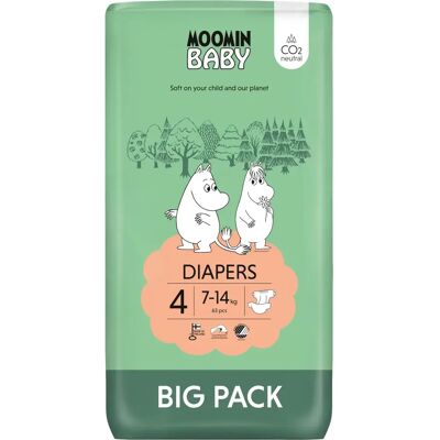 Moomin Baby Hypoallergene Windeln - 4 Maxi (7-14 kg) - Windeln Moomin Baby Hypoallergene Windeln - 4 Maxi (7-14 kg) - Windeln