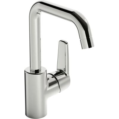 Oras Saga 3907F Krom Servantarmatur med Svingbar Udløbsrør & Sidegreb - Kran Oras Saga 3907F Krom Servantarmatur med Svingbar Udløbsrør & Sidegreb - Kran