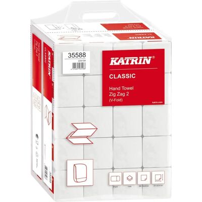 KATRIN Serviettes en papier recyclé - Pli Zick-Zack - 4000 feuilles - Publicité KATRIN Serviettes en papier recyclé - Pli Zick-Zack - 4000 feuilles - Publicité