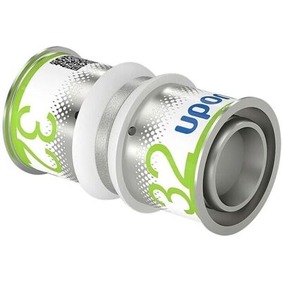Uponor S-Press Plus 32x32mm messing dobbelt muffe Uponor S-Press Plus 32x32mm messing dobbelt muffe