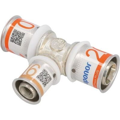 Uponor S-Press Plus Réduction en T 25x25x16mm - T-Connecteur Uponor S-Press Plus Réduction en T 25x25x16mm - T-Connecteur